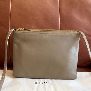 Large Celine Beige Trio Crossbody